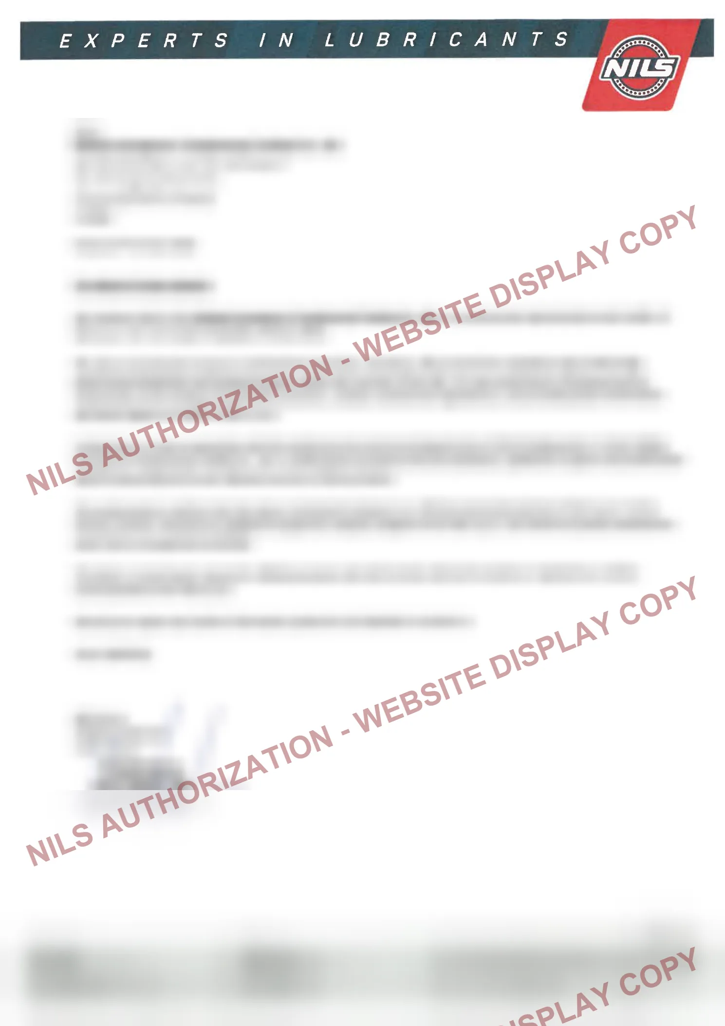 NILS S.p.A. 授权文件官网展示副本